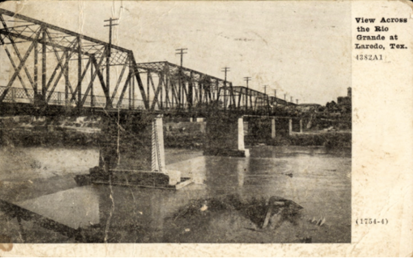 View across the Rio Grande at Laredo, Texas (postcard, circa 1909)