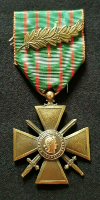 The Croix de Guerre with Palme