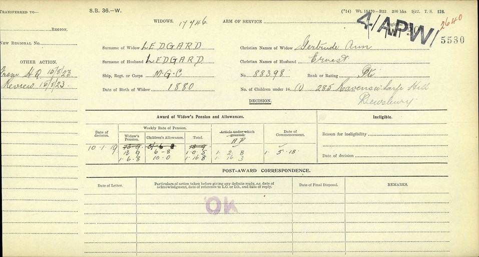 Ernest Ledgard Ledger