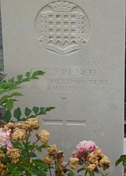 4 November 1918 : Gnr Cecil French