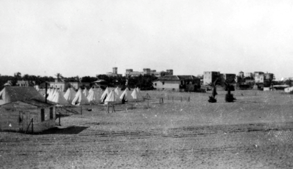 View looking towards the 17th British General Hospital. In the foreground is the 69th British General Hospital nursing sisters' quarters at Alexandria. Australian War Memorial H00762