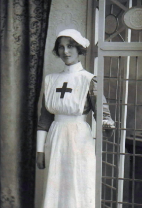 A young Daisy Fortescue - presumably soon after qualifying as a nurse as a young woman c. 1900