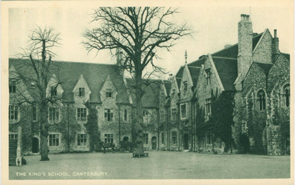 King's School Canterbury in a vintage postcard