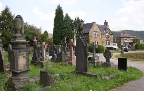 Cemetery, Exley Lane, Elland. Wikimedia Commons (CC SA 2:0) Humphrey Bolton