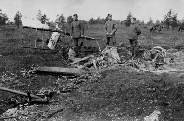 The actual crash site of the DH6 (A.9579)  in the New Forest about 1 mile north of the aerodrome