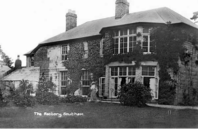 The Rectory, Southam. 1920s Reproduced from the “Our Warwickshire” website © Warwickshire County Record Office