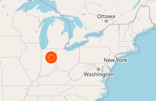 Location of Grant County, Indiana from OpenStreetMaps