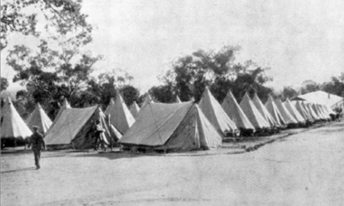 BLACKBOY HILL CAMP. Photos. lent by Mr. E. L. Mitchell, Perth.
