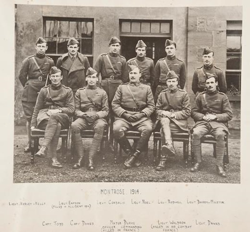 No.2 Squadron RFC. H D Harvey-Kelly top left