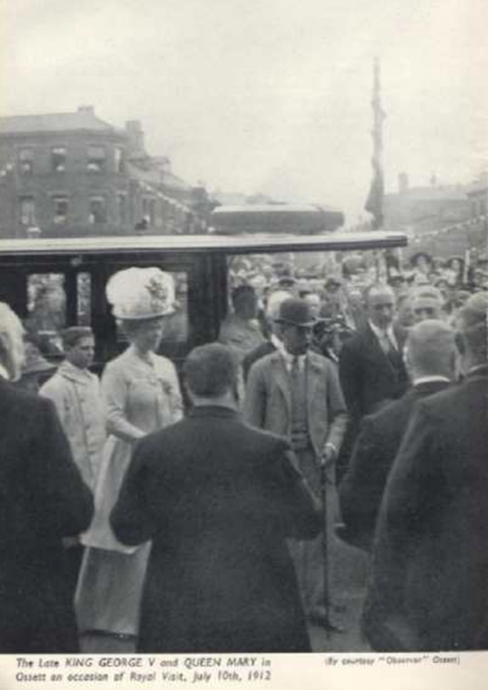 In July 1912 King George V and Queen Mary made a Royal Visit to the town