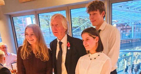 The Chair Of The Western Front Association Tony Bolton With Prize Winner Lizzie Kenyon Muir And Runn
