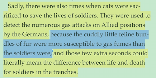 From page 87 of 'Animals in the Great War' (Kindle Edition)