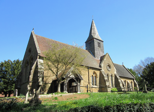 St John the Baptist's Church, Brighton Road, Busbridge, Borough of Waverley, Surrey, England by Hassocks5489 CC SA 3.0