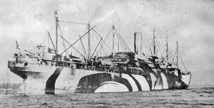 USS President Grant camouflaged 1918 (c) Department of the Navy - Naval History and Heritage Command 2021