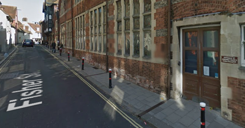 Side entrance Lewes Town Hall, FIsher St, Lewes (C) Google Street View 2021