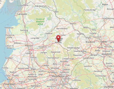 Burnley, Lancashire (cc OpenStreetMap)