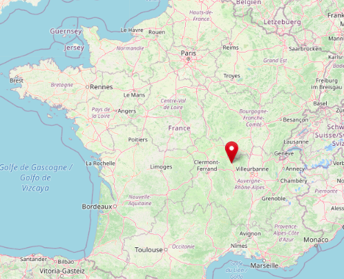 Roanne, Loire, France (cc OpenStreetMap)