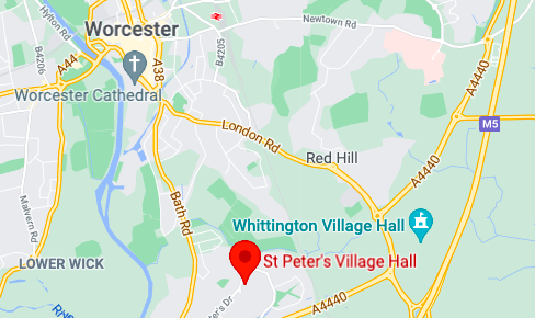 Location of St.Peter's Village Hall (c) Google Maps 2021