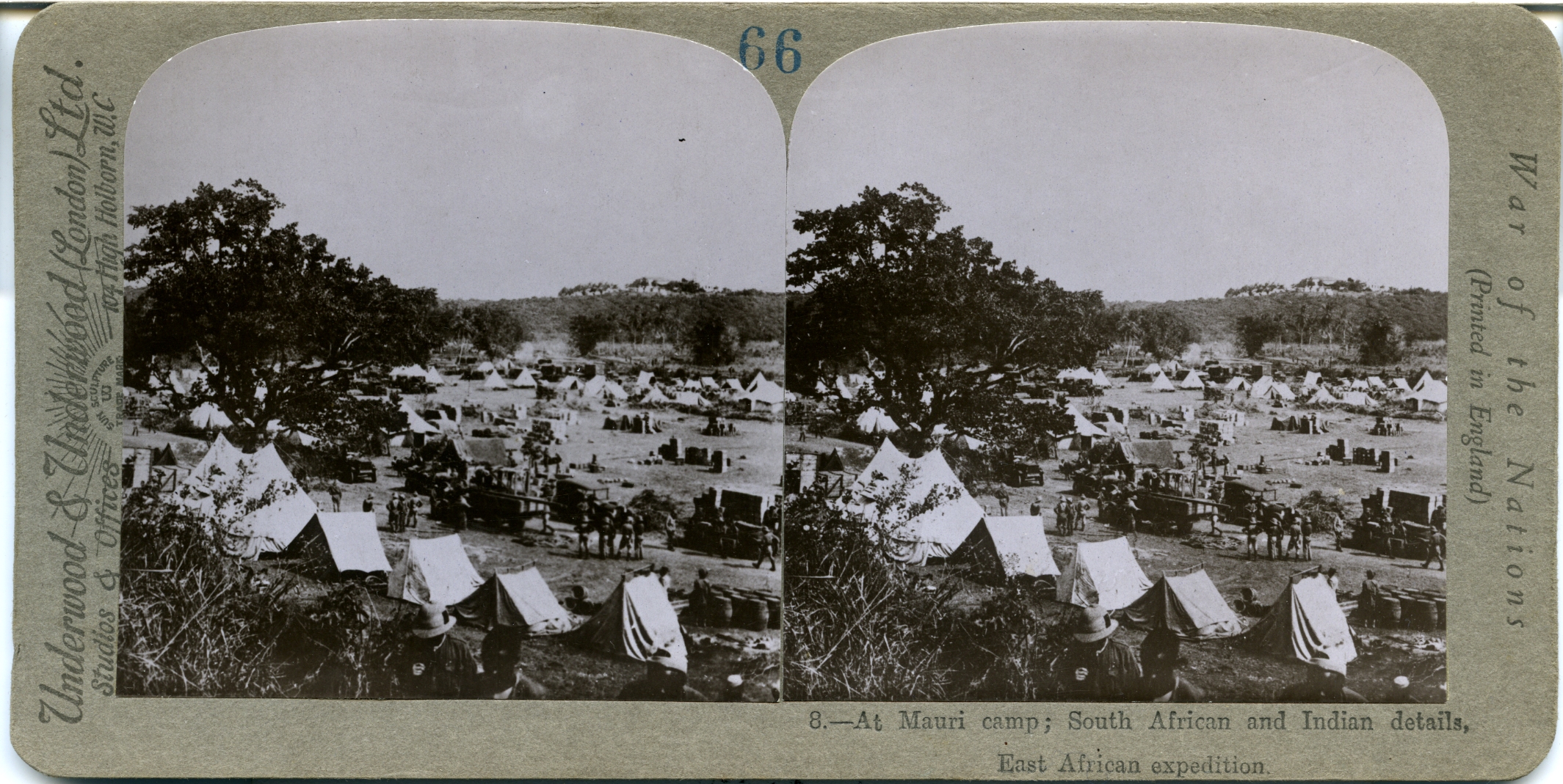 At Mauri camp; South African and Indian details, East African expedition