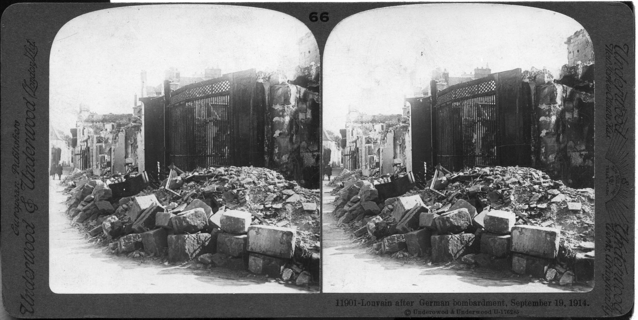 Louvain after German bombardment, September 19, 1914