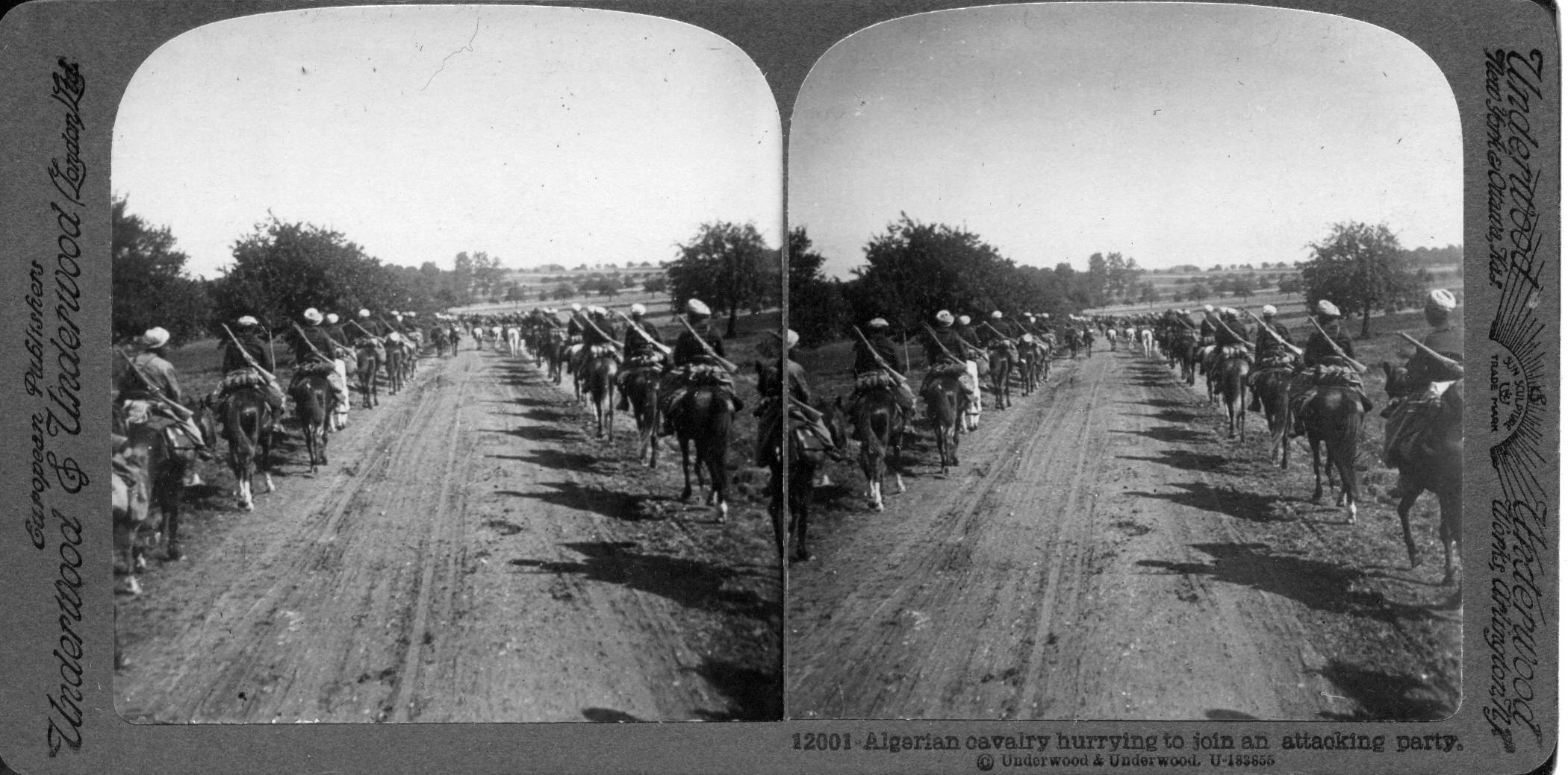 Algerian cavalry hurrying to join an attacking party
