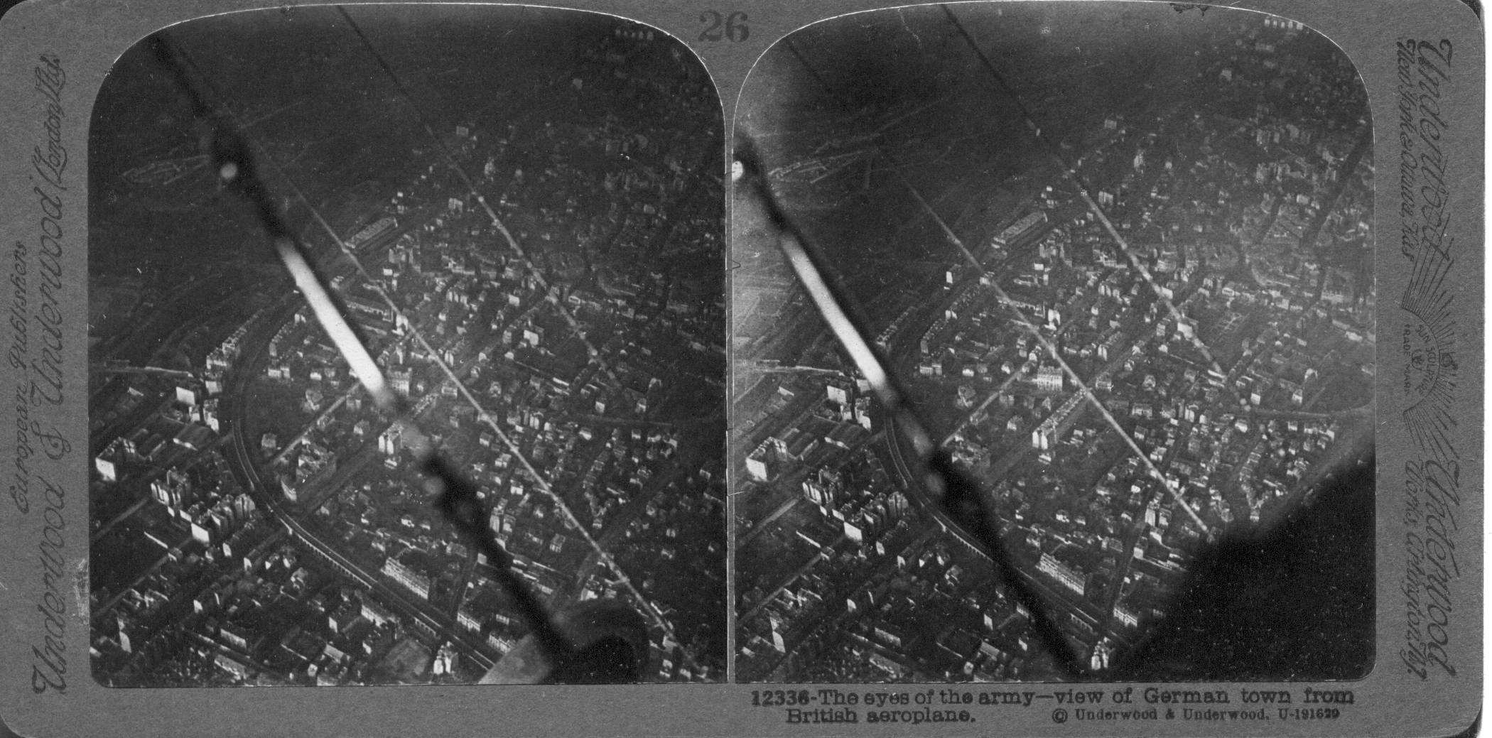 The eyes of the army--view of German town from British aeroplane