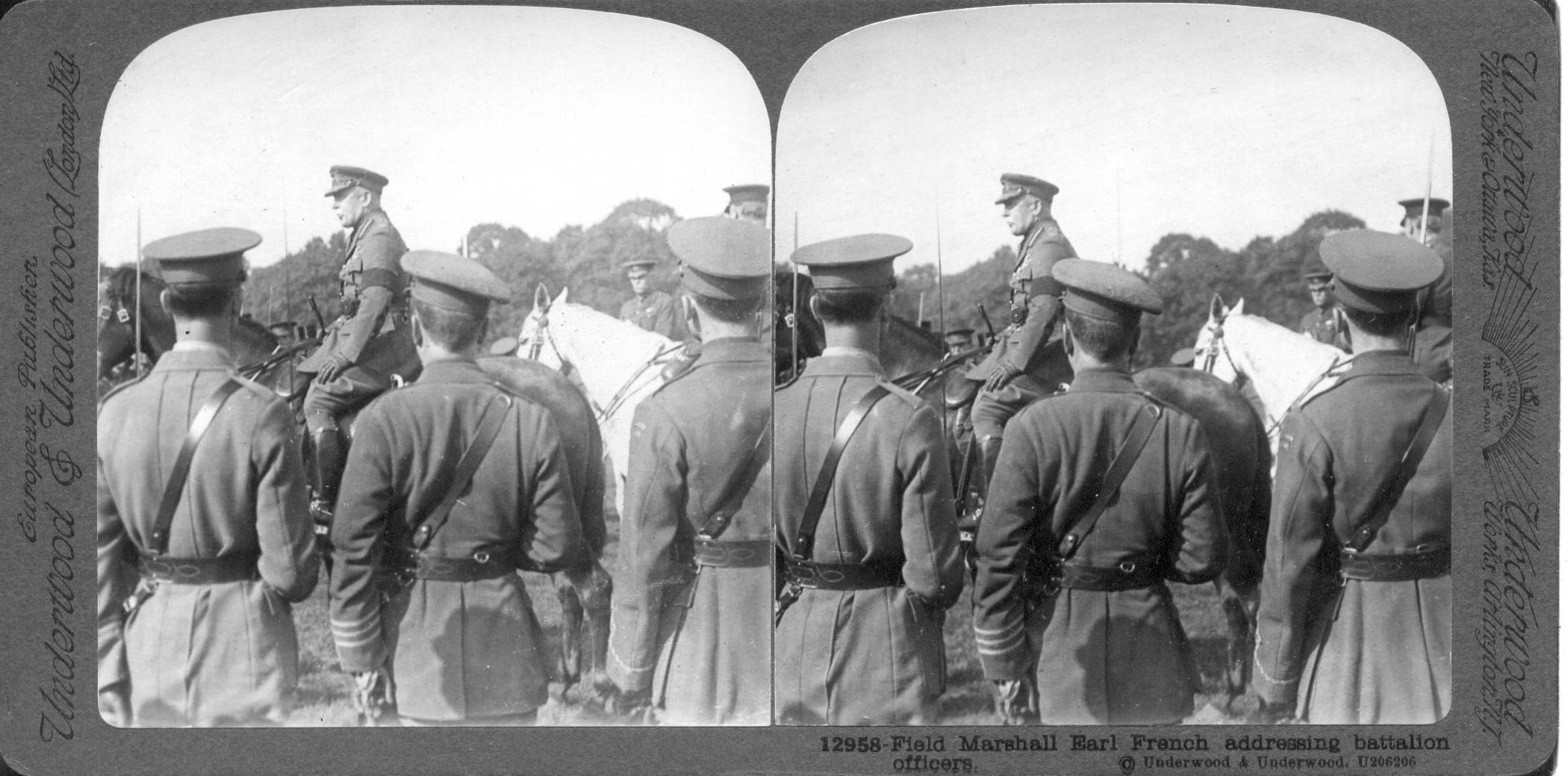 Field Marshal Earl French addressing battalion officers