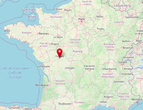 Poitou-Charentes, France (cc OpenStreetMap)