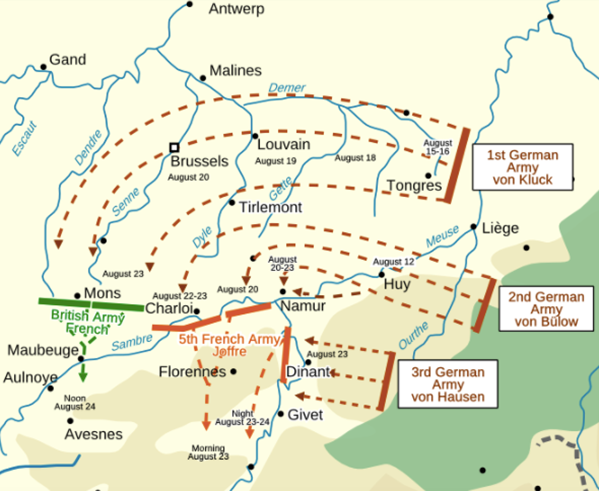 The German Advance through Belgium 1914