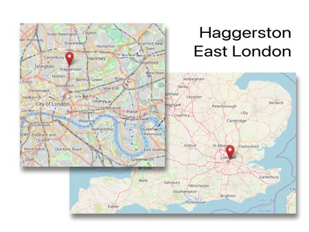 Haggerston, East End of London (cc OpenStreetMap)