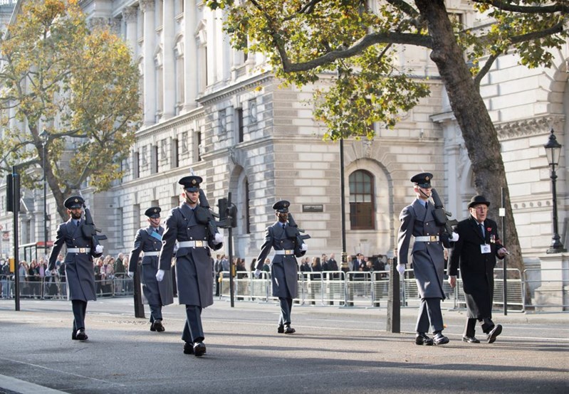 A contingent from the RAF provided the guard