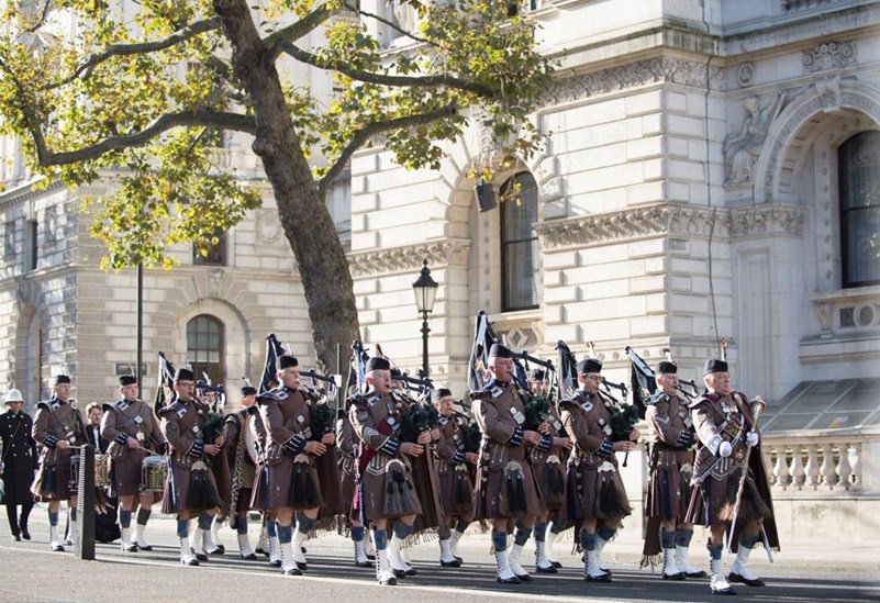 The Pipes and Drums of the London Scottish
