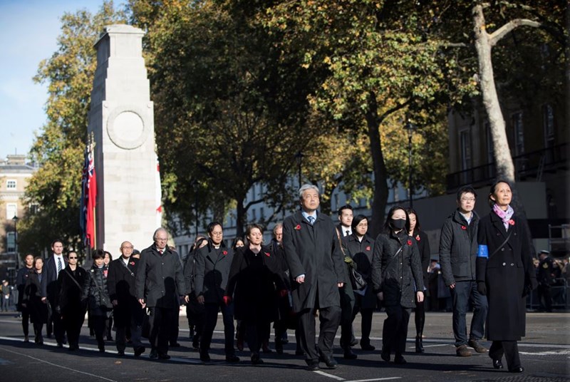 A group representing the Chinese Labour Corps