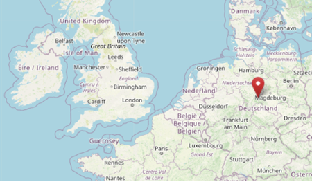 Location of Wartenburg in Germany (cc OpenStreetMap)