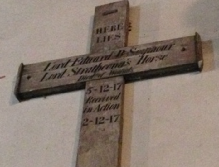 Original wooden grave marker
