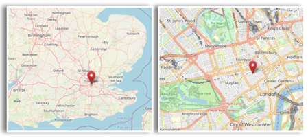 Location of Livonia St, Central London (cc Open Street Map)