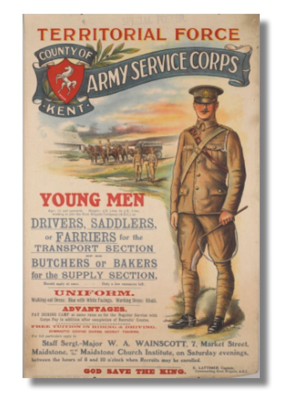 'Territorial Force, Army Service Corps, County of Kent', 1910 (National Army Museum, Out of Copyright)