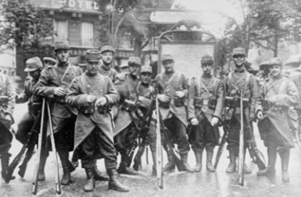 French soldiers at the start of the war