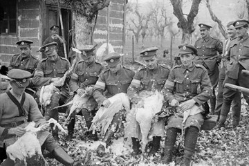 Turkey for Christmas Dinner, 1915