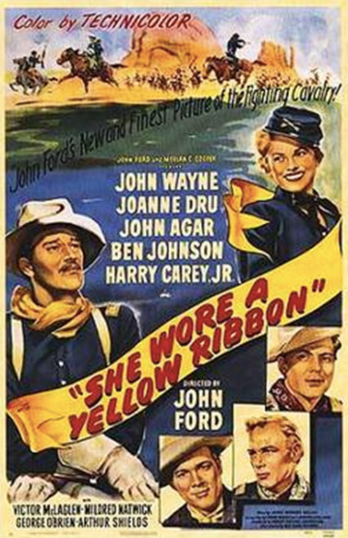 Poster for 'She Wore a Yellow Ribbon'.