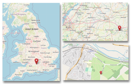 Location of Inkpen, Hungerford, Berkshire (cc OpenStreetMap)