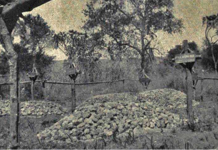 Burried at Chokawali, Rufigi River, East Africa (photograph taken by Major W.D.Elliot-Lynn CBE RE)