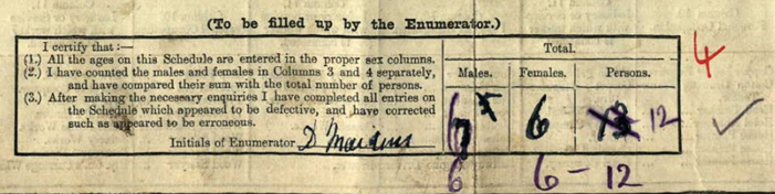 Detail from the 1911 England Census return for 30 Thorn St, Burnley.
