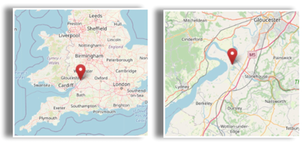 Frampton on Severn, Gloucestershire. (cc OpenStreetMap)