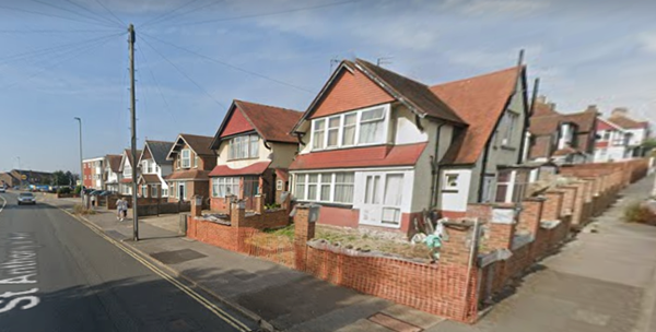 15 St. Anthony's Avenue, Eastbourne. Image capture September 2021 © Google Street View 2022