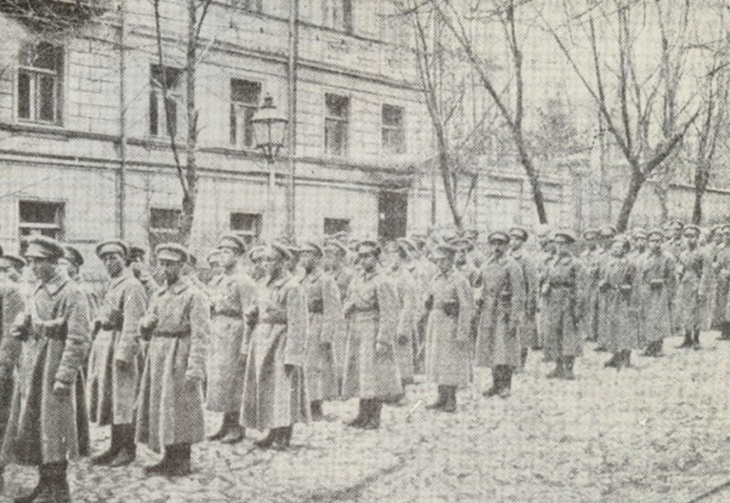 The first detachment of Sich Riflemen after the capture of Kyiv in January 1918.