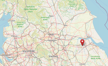 Location of Broughton in Lincolnshire (cc OpenStreetMap)