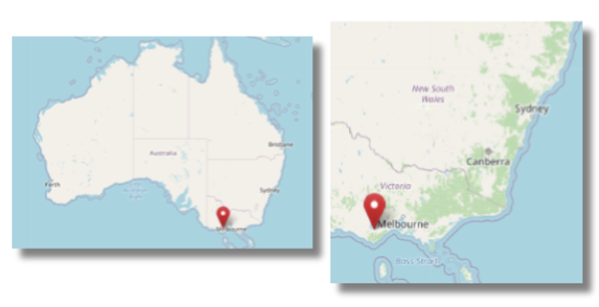 Location of Colac, Victoria, Australia (cc OpenStreetMap)