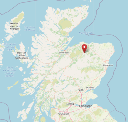 Moray in northern Scotland (cc OpenStreetMap)