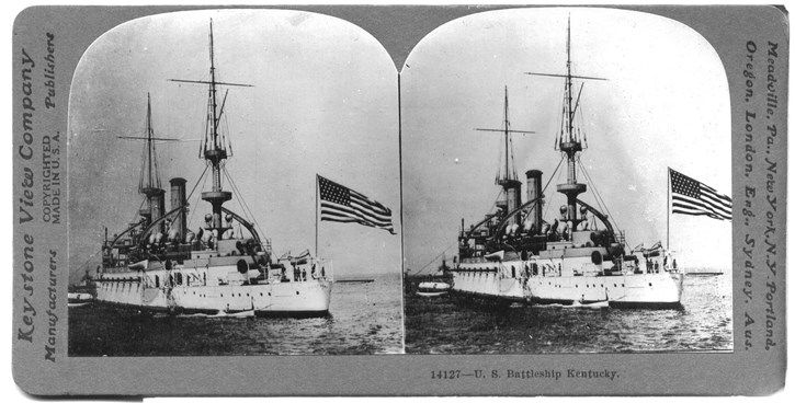 An Example From The 'Keystone' Set, US Battleship Kentucky Being The Subject